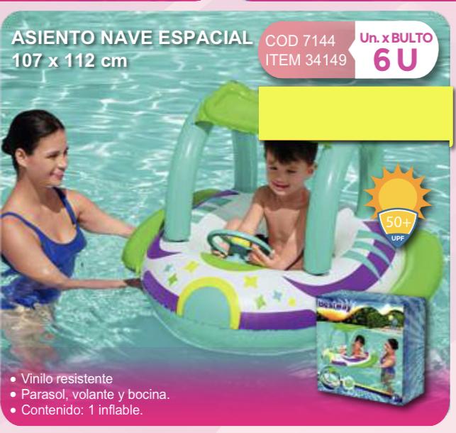 asiento nave espacial 107 x 112 cm/Bestway abajo/