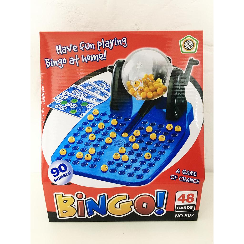 Bingo con bolillero, 48 cartones, 90 numeros.// fila ruibal