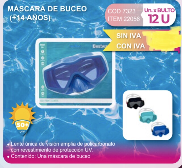 mascara de buceo (+14 años)/Bestway abajo/
