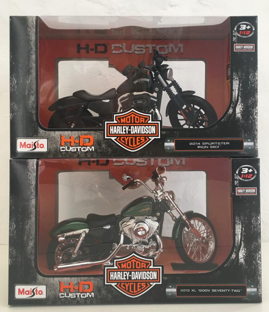 Moto Harley Davidson de colección, mat: metal , esc:1:12  