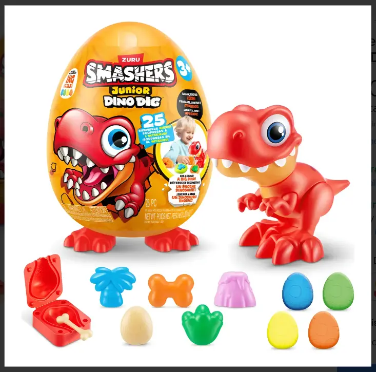 SMASHERS DINO DIG LARGE EGG 25 SURPRISES (7661)