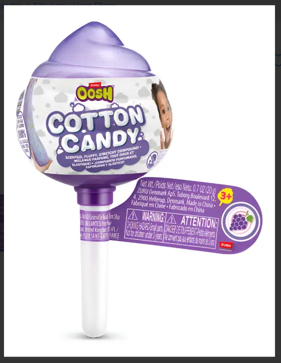 OOSH COTTON CANDY SMALL POP (7618) viene en varios colores y aromas 