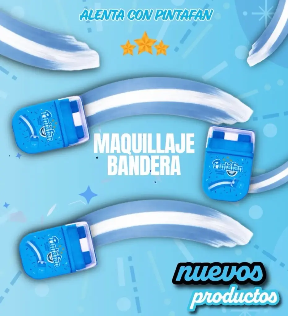 Caramelera maquillaje bandera Argentina X72u y/o por unidad