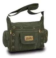 Cartera mujer/ 9x12x4"/negro-marron-verde/