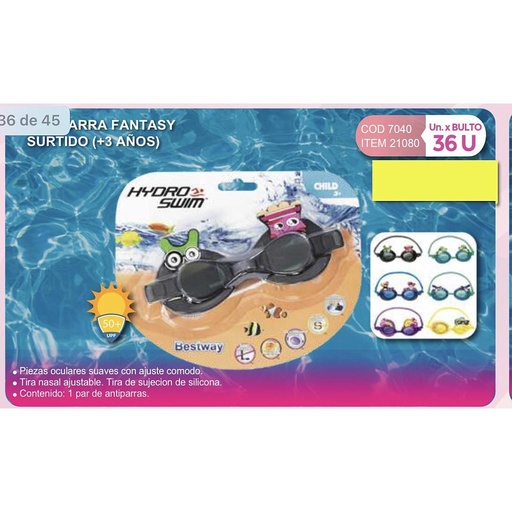 [21080] antiprarra fantasy surtido + 3 años/Bestway medio/