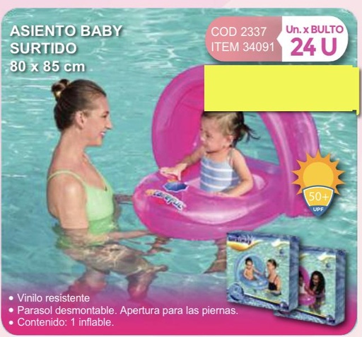 [34091] asiento baby surtido 80 x 85 cm/Bestway abajo atras/