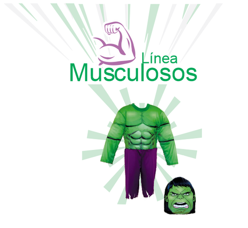 [musculoso hulk] Disfraz musculoso hulk