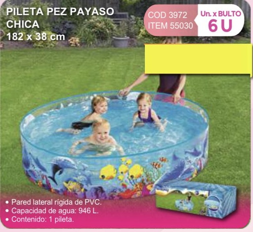 [55030] pileta pez payaso chica 182 x 38 cm (Atras)