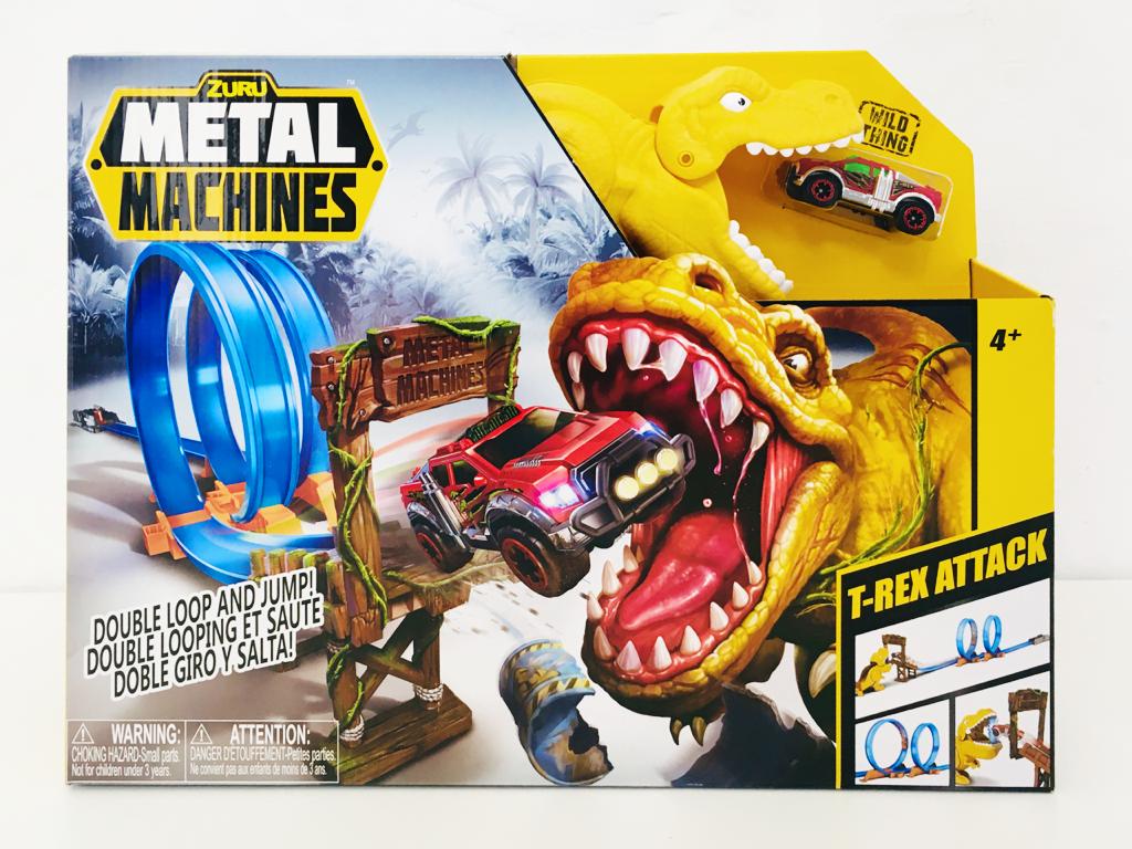 Metal Machines T Rex (pista+lanzador+dino)(5770) med: 2:40mt