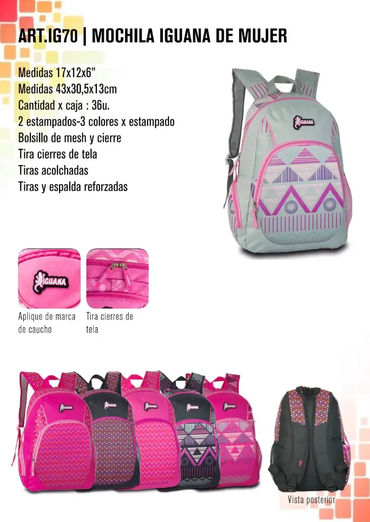 Mochila Iguana de mujer