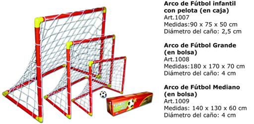 [F1007] ARCO.FUTBOL INFANT.C/PELOT.Caja