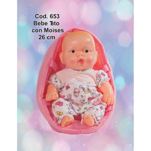 [653] bebe Tato c/ropa y moises