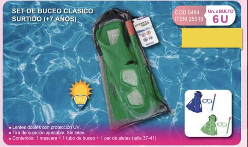 [25019] kit de buceo clasico surtido + 7 años