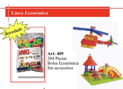 [da409] linea economica 204 piezas sin ruedas