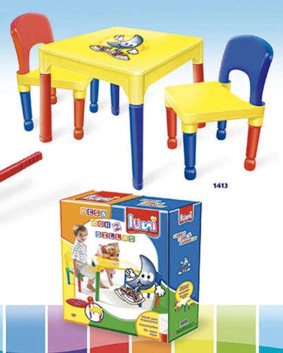 [l1413] mesa con dos sillas luni