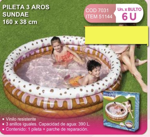 [51144] pileta 3 aros sundae 160 x 38 cm