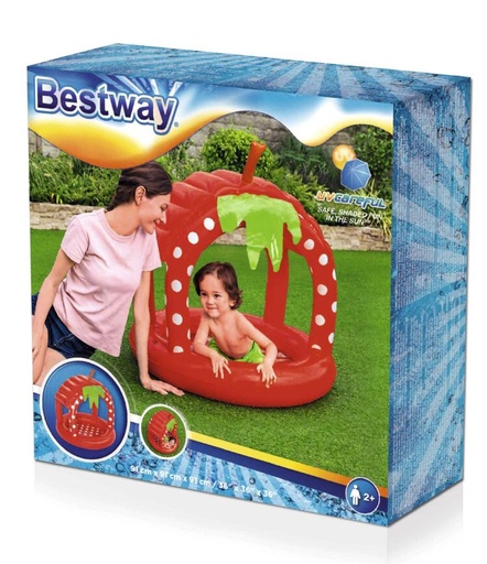 [52387] pileta con techo frutillita 91 x 91 x 91 cm