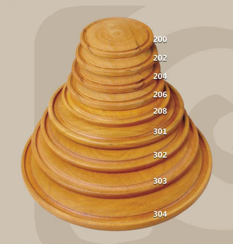 [B204] PLATO P/ASADO 24CM ALGARROBO