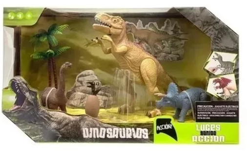 [RS004-1] SET DE DINOSAURIO C/ T-REX CHICO C/ LUZ Y SONIDO (7096)