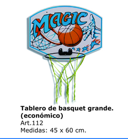 [F112] TABLERO BASQUET GRANDE (ECONOMICO)