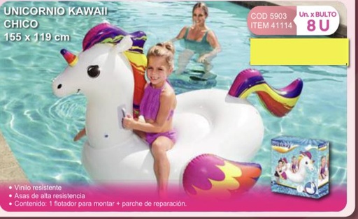 [41114] unicornio kawaii chico 155 x 119 cm