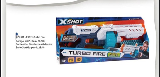 [36270] x-shot turbo fire  (48 darts) (7055)