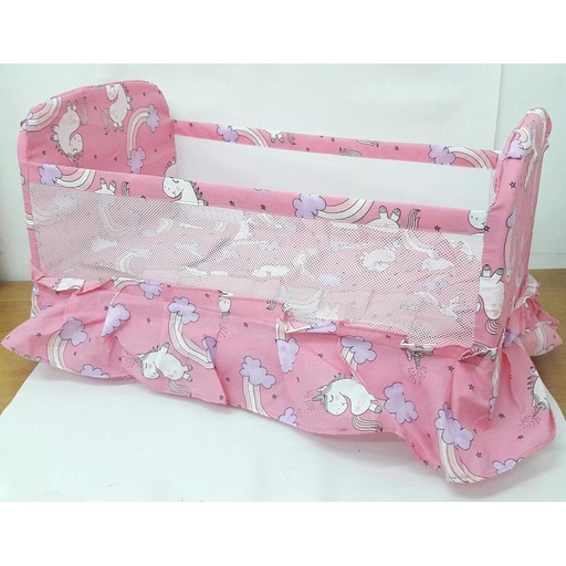 [V014] CUNA MEDIANA DE CAÑO CON COBERTOR Y ALMOHADA, 53cm x 31cm
