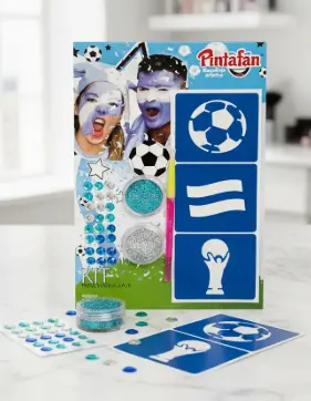 [0652-0009] Kit mix glam-Arg patrio glam-2 glitter+strass+pincel+stencil 