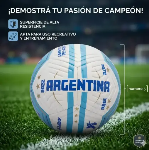 [57194] PELOTA DE FUTBOL N5 ARGENTINA 3 MODELOS