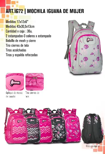 [IG72] Mochila Iguana de mujer