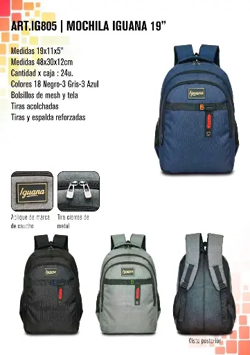 [IG805] Mochila Iguana 19"