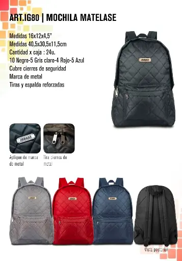 [IG80] Mochila matelase