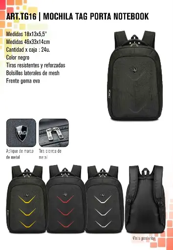 [TG16] Mochila Tag porta notebook