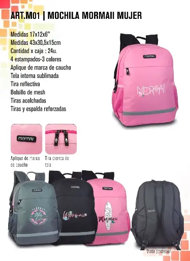 [M01] Mochila Mormaii mujer 