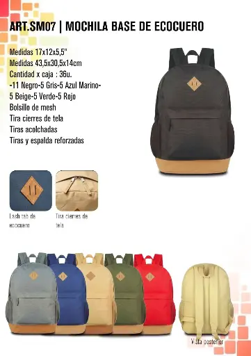 [SM07] Mochila base de ecocuero